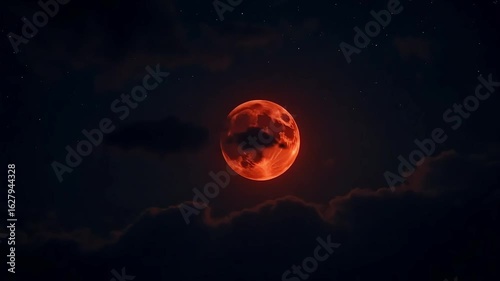 Blood moon rising stock footage and background for your next project