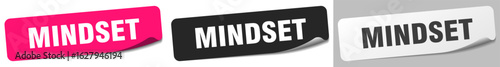 mindset sticker. mindset sticker set on white background