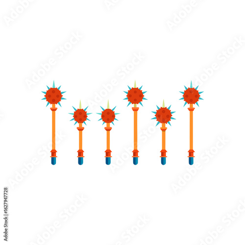 different coral mace set  