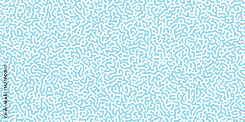 Abstract Reaction-diffusion Turing pattern natural texture blue gradient color scheme. Linear design with biological algorithm psychedelic background. Reaction-diffusion or truing patter