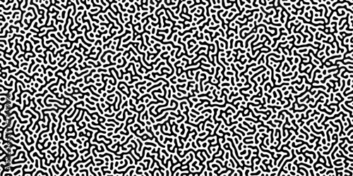 Abstract Reaction-diffusion Turing pattern natural texture gray gradient color scheme. Linear design with biological algorithm psychedelic background. Reaction-diffusion or truing patter