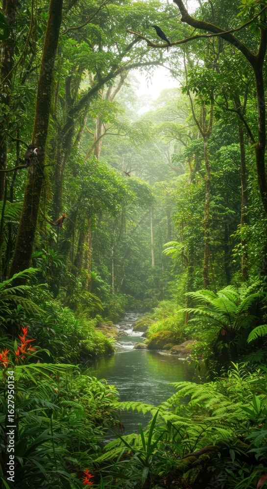 Obraz premium Lush Jungle Gorge