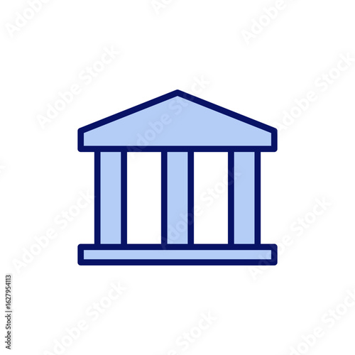 Bank icon vector. Bank sign and symbol, museum, university