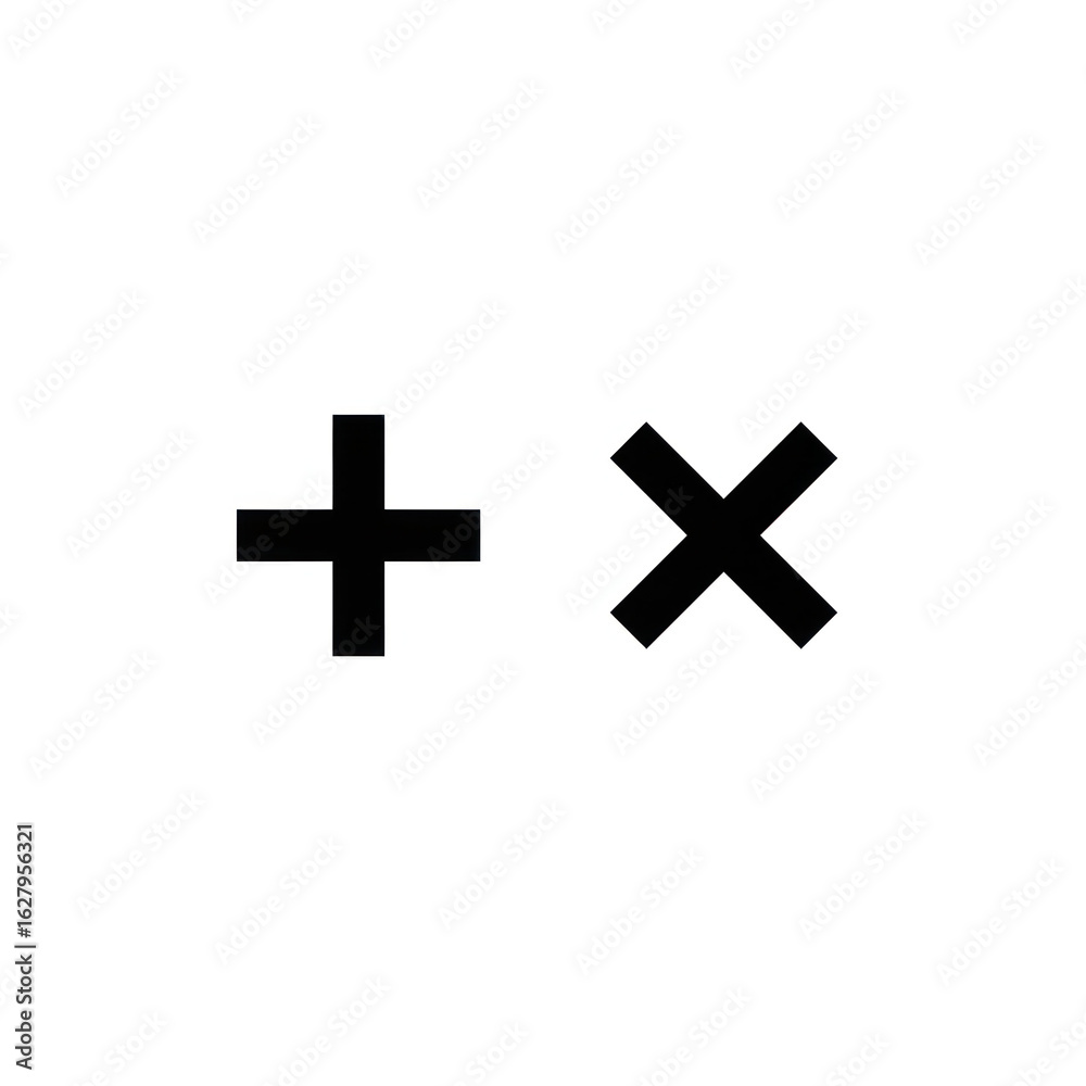 Obraz premium plus minus sign