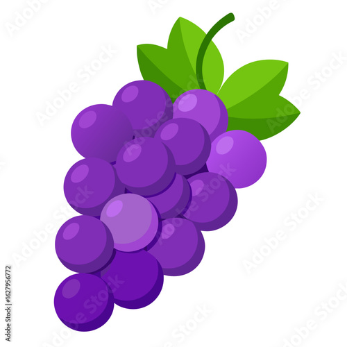 bunch of grapes isolated on white background
