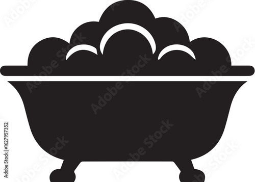 Bath tub with foam