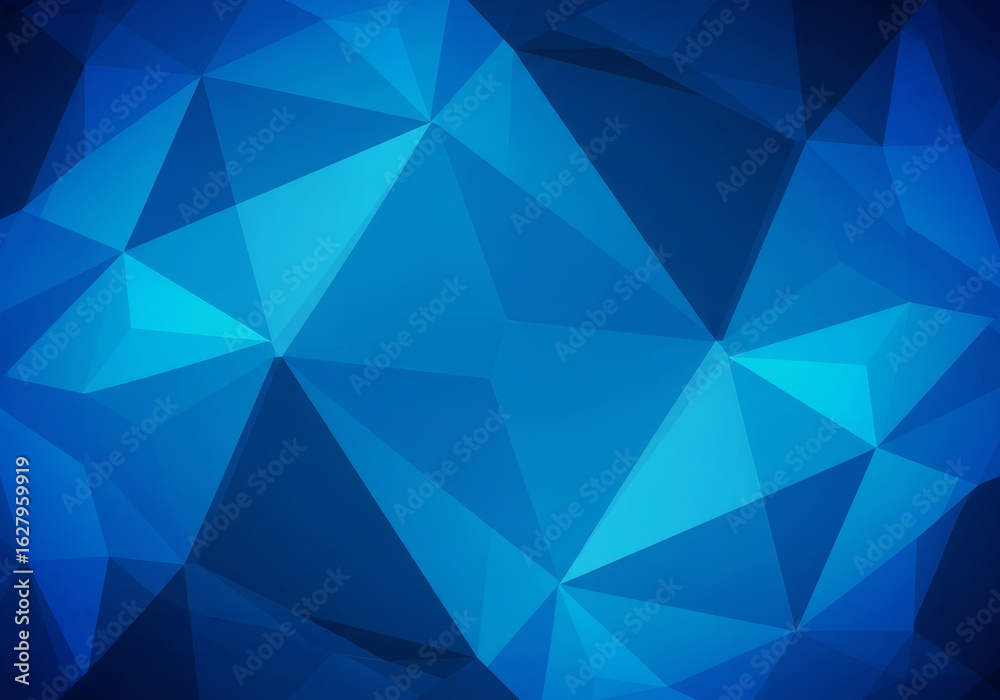 Fototapeta premium Abstract Blue Geometric Illustration - Symbolizing depth, technology, innovation, structure, and precision. A dynamic abstract background ideal for modern designs