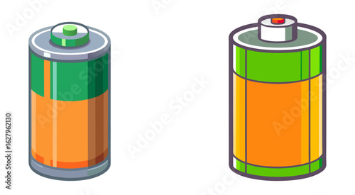 Flat battery symbol vector illustration design