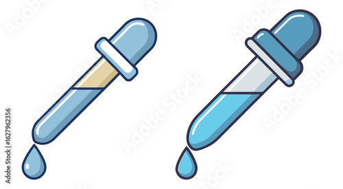 Flat beautiful dropper vector illustration design