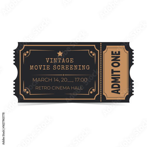 admit one tickets retro