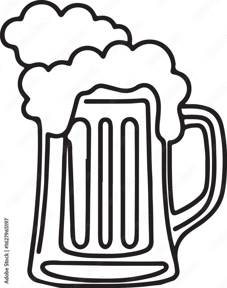 Beer mug silhouette vector design Beer mug silhouette vector design