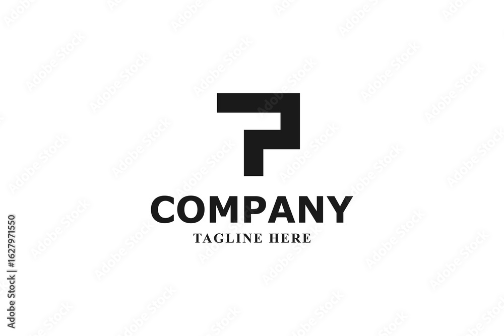 letter p question mark modern and simple logo letter p question mark modern and simple logo