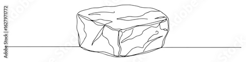 continuous one line drawing of a cobblestone or paving stone