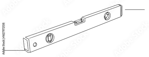 bubble level tool vector line drawing