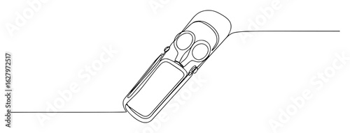 one continuous line drawing of an electric epilator for hair removal