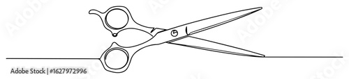 vector illustration of barber scissors outline