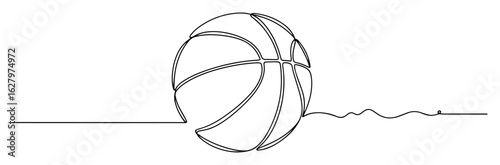basketball ball sport icon single line vector monoline outline lineart