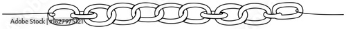 chain link connection monoline thin lineart vector outline