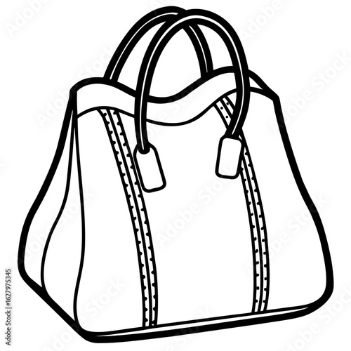 vector illustration of handbag