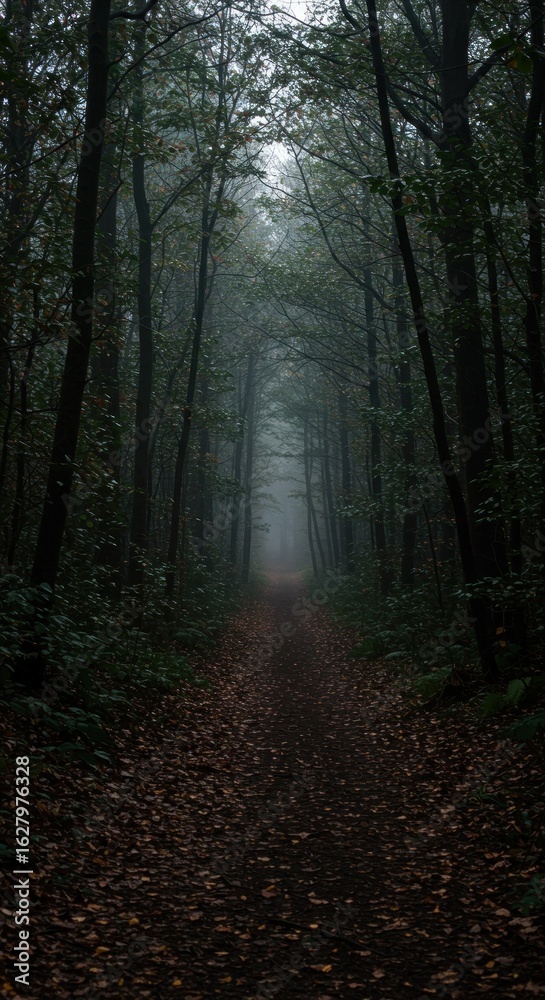 Fototapeta premium Misty forest path (2)