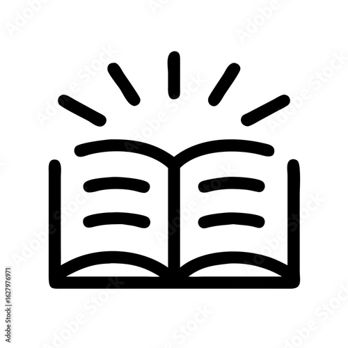 Open Book with Rays the Concept of Knowledge Inspiration for Education Blogs, Learning Websites, Children's Books, Reading Guides, and Creative Storytelling Resources