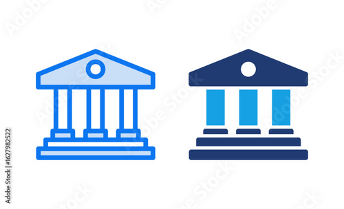 Bank icon vector illustration. Bank sign and symbol, museum, university