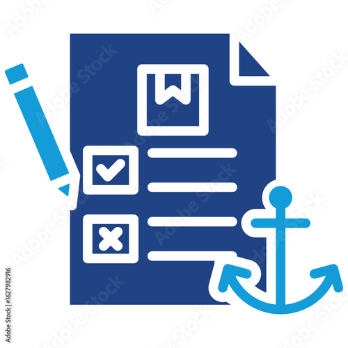 Bill Of Lading glyph color icon