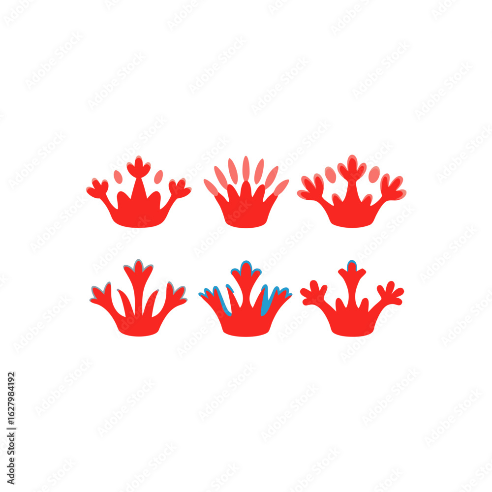 Obraz premium different coral tiara set 