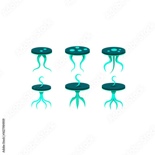  different glow tentacle table set   