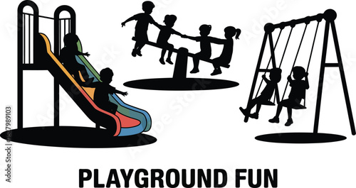 Children playing at playground