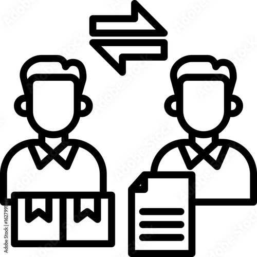 Consignment line icon