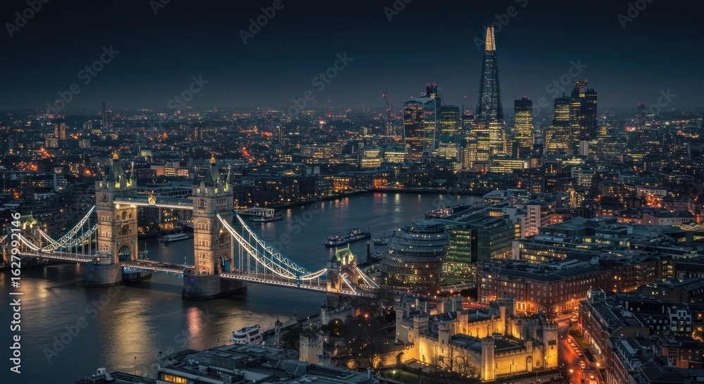 Fototapeta premium London cityscape at night