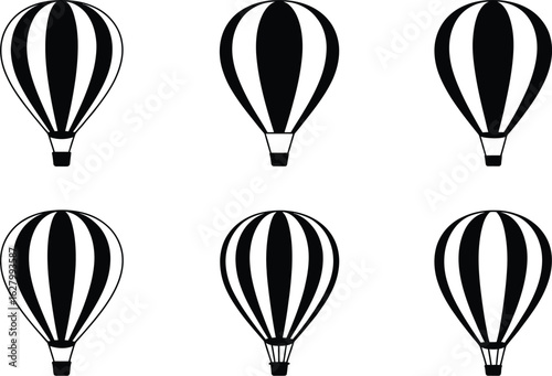 Balloons black and white