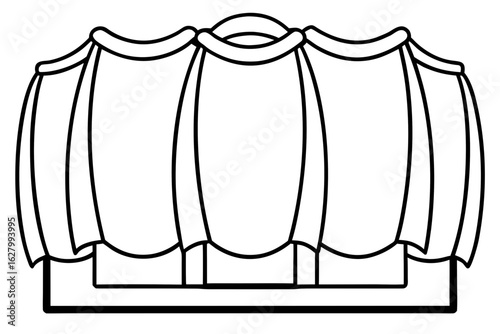 Auditorium Seating with View of Stage Coloring Page - Printable Public Gathering
