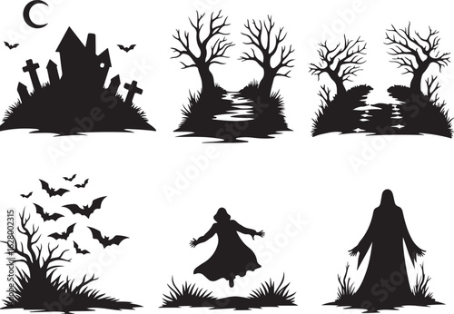 Spooky Halloween silhouettes hauntingly capture the spirit