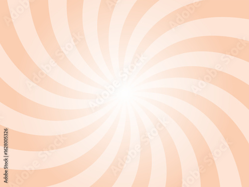 Apricot orange sunburst background. Yellow radial retro glowing rays banner. Abstract retro whirlwind starburst vector abstract background. Twisted radial illustration.