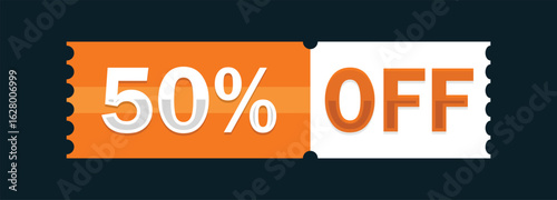 Flash Sale Coupon – 50% Off Limited Offer.  50 percent off promotion