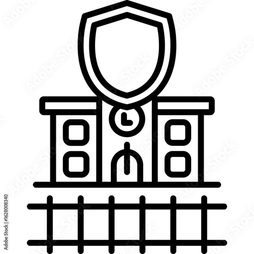 Train Station Icon Vector Element