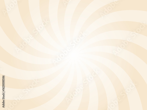 Champagne orange sunburst background. Yellow radial retro glowing rays banner. Abstract retro whirlwind starburst vector abstract background. Twisted radial illustration.