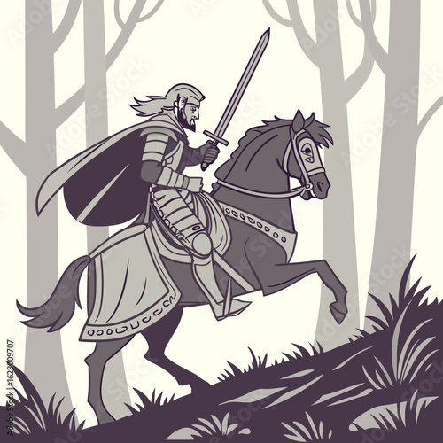 knight on horseback