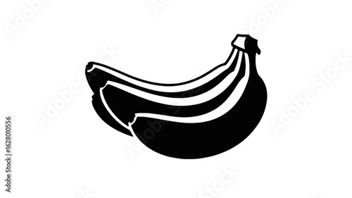 Bunch of bananas illustration on white background fruit