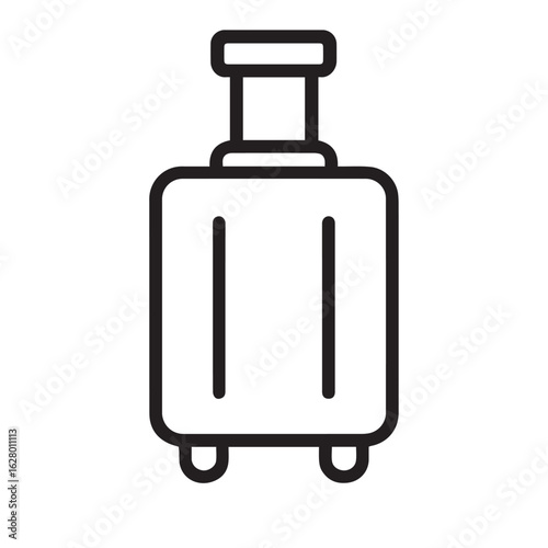 Luggage Icon with Editable Stroke