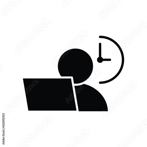  work hours icon office job sign vector sign