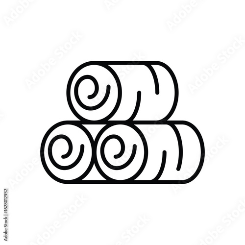  Hay bale icon  vector sign