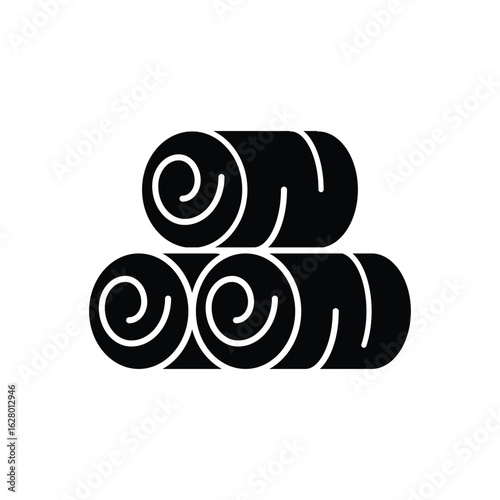  Hay bale icon  vector sign