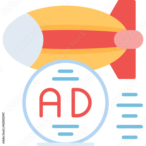 Zeppelin Icon Vector Element