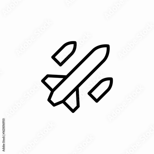 air force defence icon sign vector