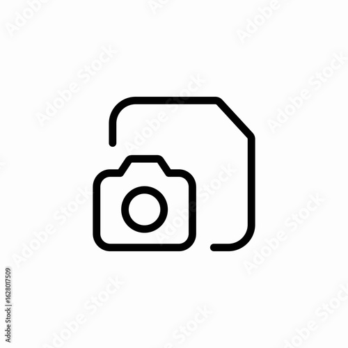 camera storage disc icon sign vector