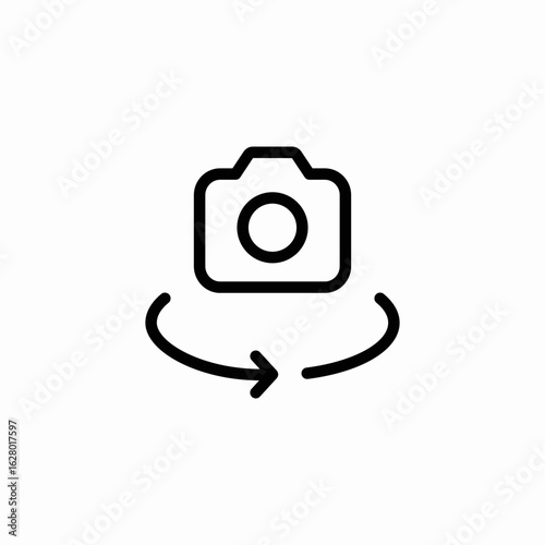 camera switching icon sign vector