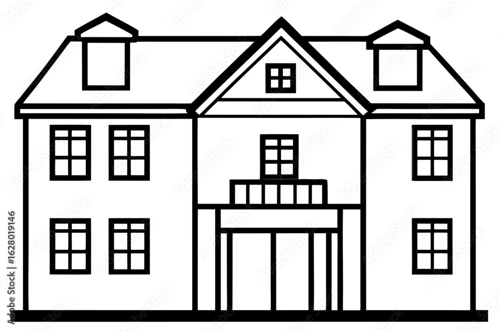 Fototapeta premium Line of People from Behind Coloring Page - Printable Crowd View